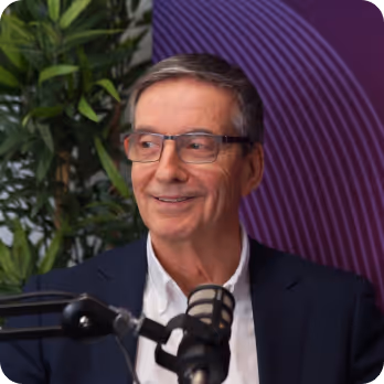 Governa Connect podcast guest speaking into a microphone.