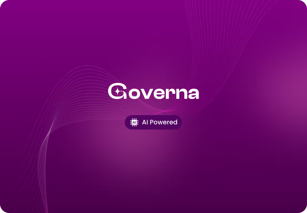 Governa AI logo featuring AI powered compliance badge.